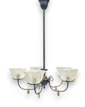 Victorian Style Antique Brass Finished Pendant by Rejuvenation Hardware