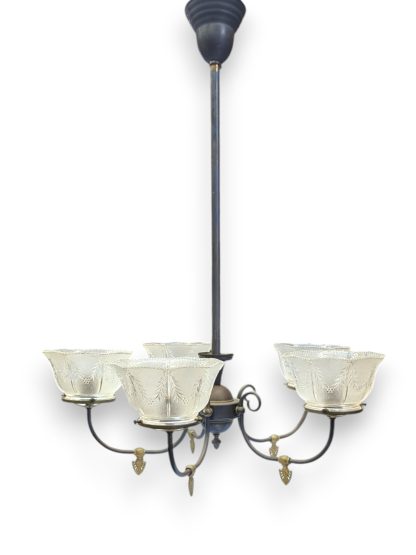 Victorian Style Antique Brass Finished Pendant by Rejuvenation Hardware