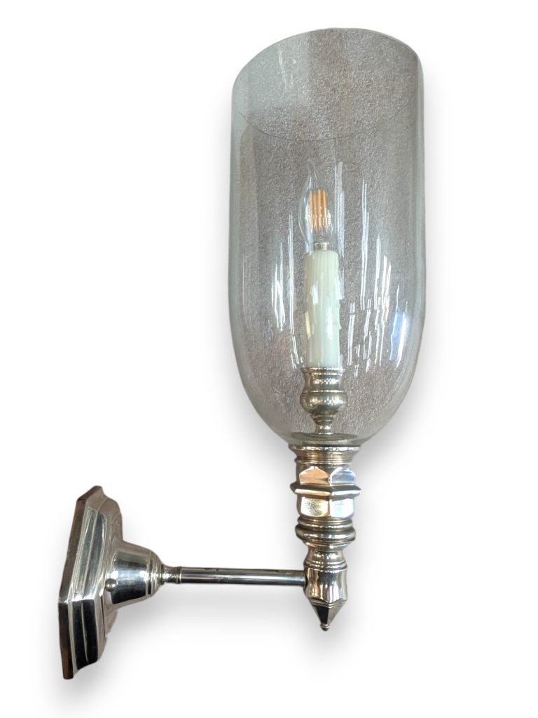 Nickel Plated Brass Palmer Style Wall Sconces
