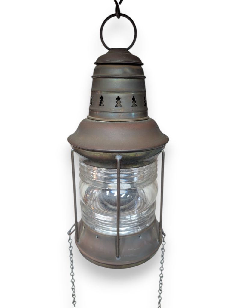Small Brass Anchor Oil Lamp