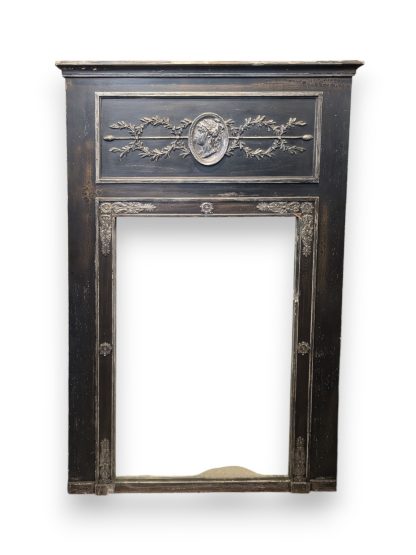 Wood Neoclassical Trumeau Style Wall Mirror