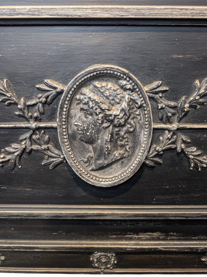 Wood Neoclassical Trumeau Style Wall Mirror