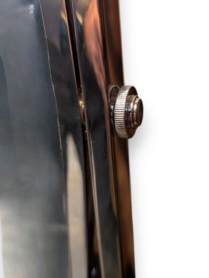 Polished Nickel Double-Sided Framed Oval Mirror