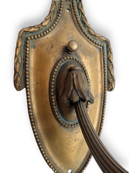 Pair of Vintage Cast Brass Neoclassical Wall Sconces
