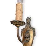 Pair of Vintage Cast Brass Neoclassical Wall Sconces