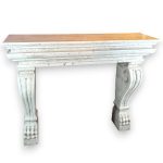 Empire Style Stone Lion's Paws Fireplace Surround