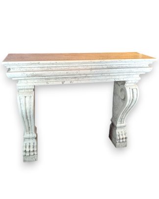 Empire Style Stone Lion's Paws Fireplace Surround