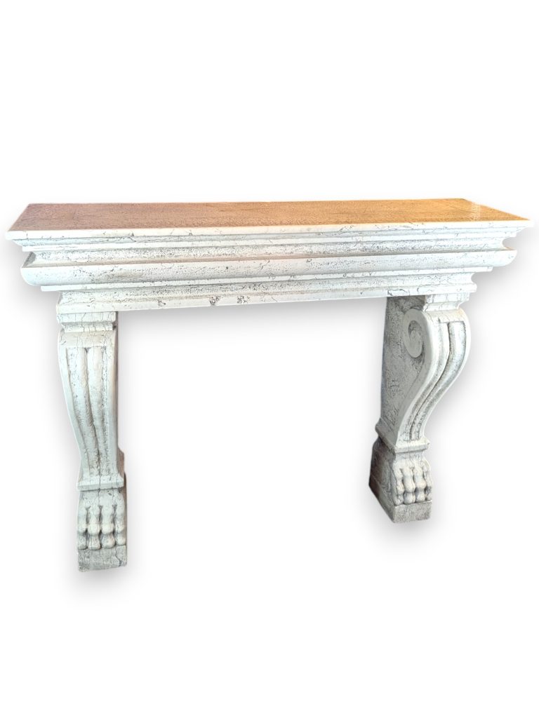 Empire Style Stone Lion's Paws Fireplace Surround
