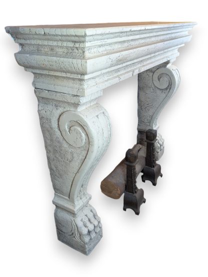 Empire Style Stone Lion's Paws Fireplace Surround