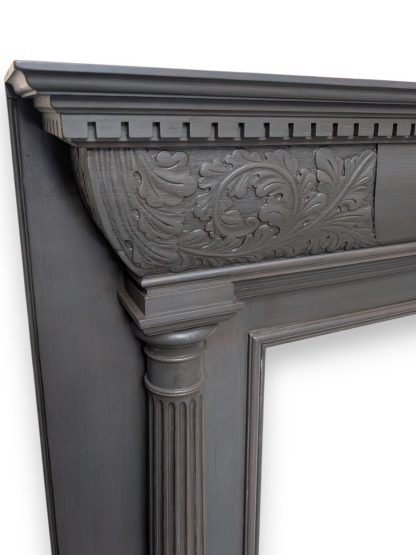 Neoclassical Oak Fireplace Surround