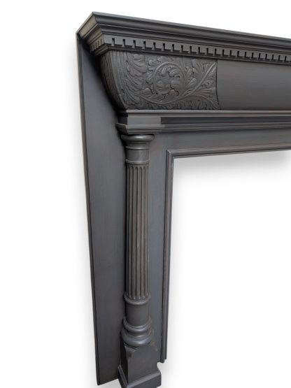 Neoclassical Oak Fireplace Surround