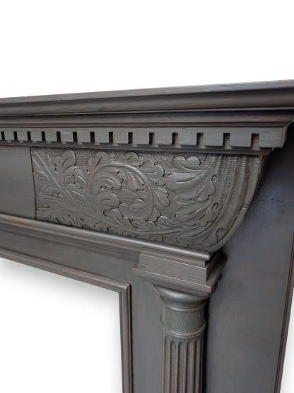 Neoclassical Oak Fireplace Surround