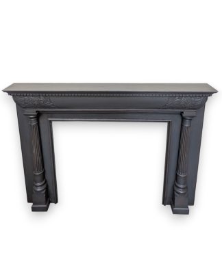 Neoclassical Oak Fireplace Surround