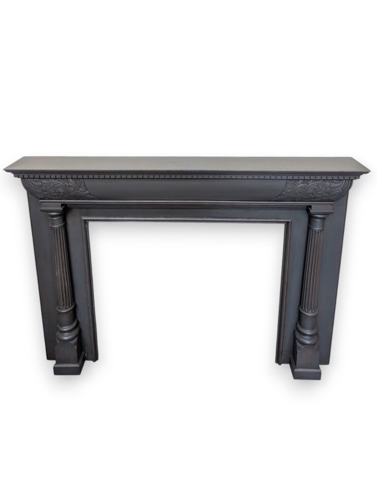 Neoclassical Oak Fireplace Surround