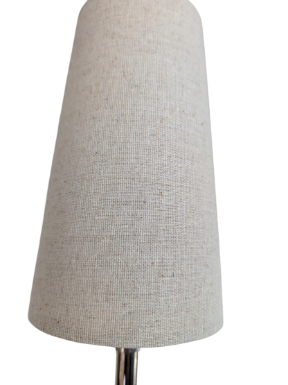 Pair of Modern Taper Linen Shade Sconces